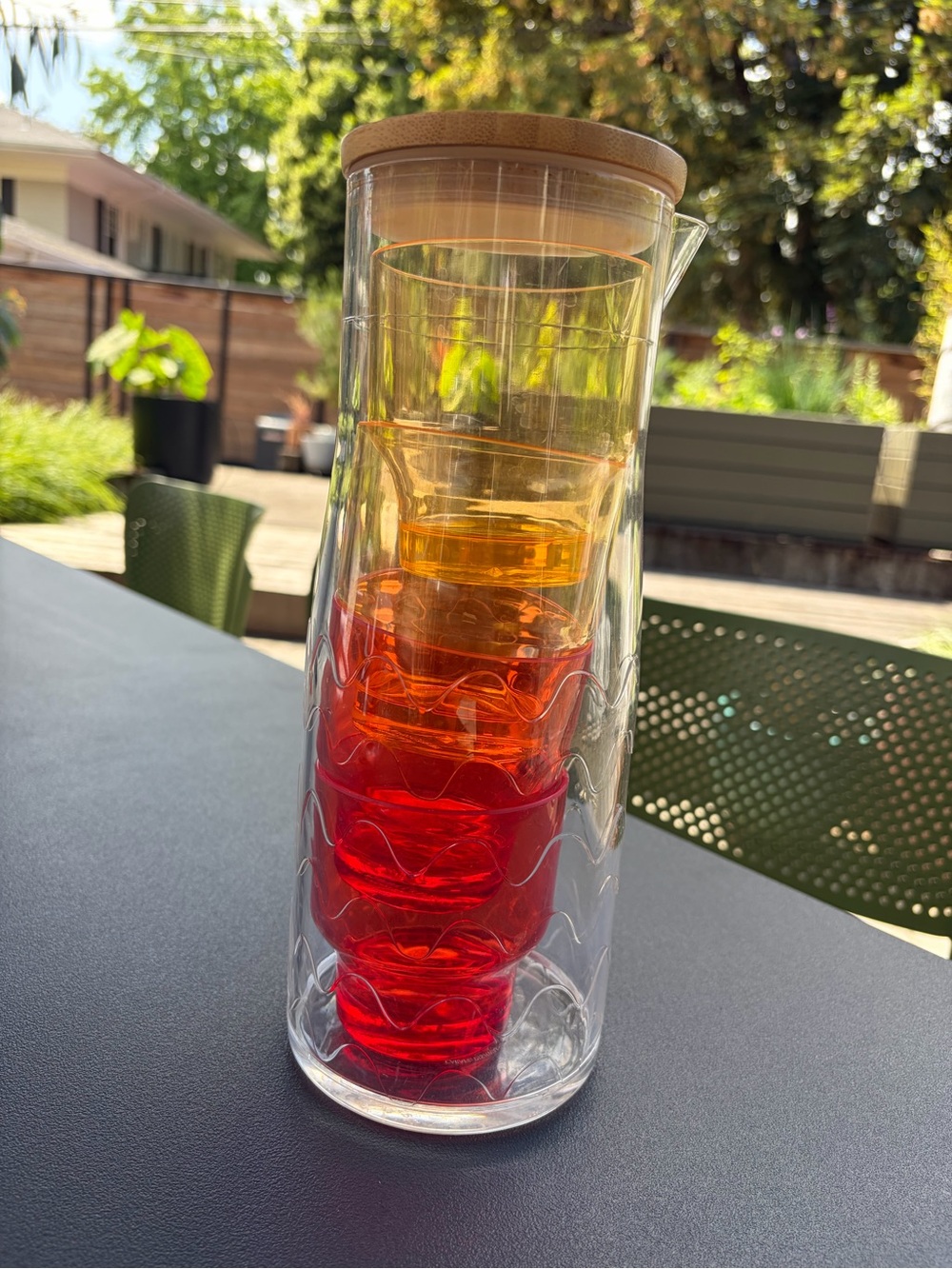 Marimekko X Target acrylic carafe, and glasses